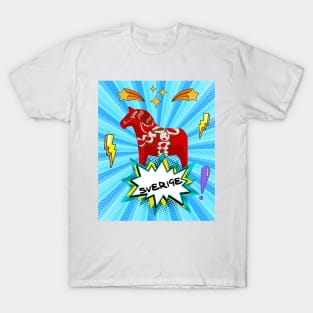 Sweden Swedish horse dala pop art style T-Shirt